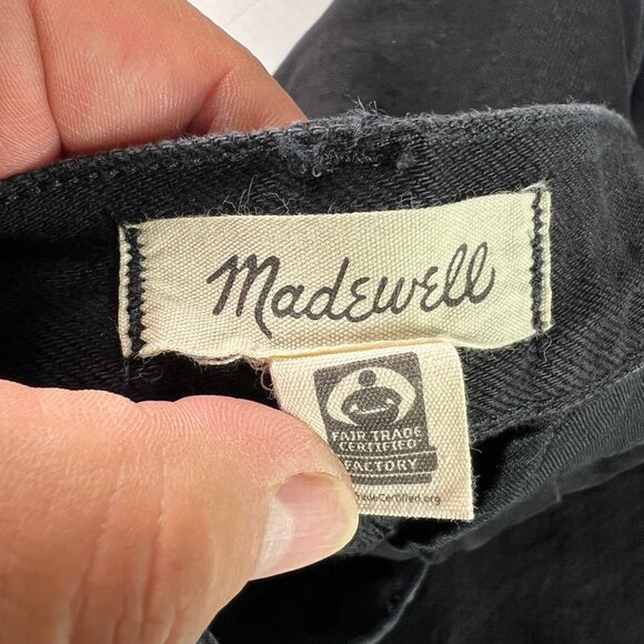 Madewell Jeans Women's 27x30* Super Wide Leg High Rise Black Faded Denim Tag 27 - Picture 9 of 16